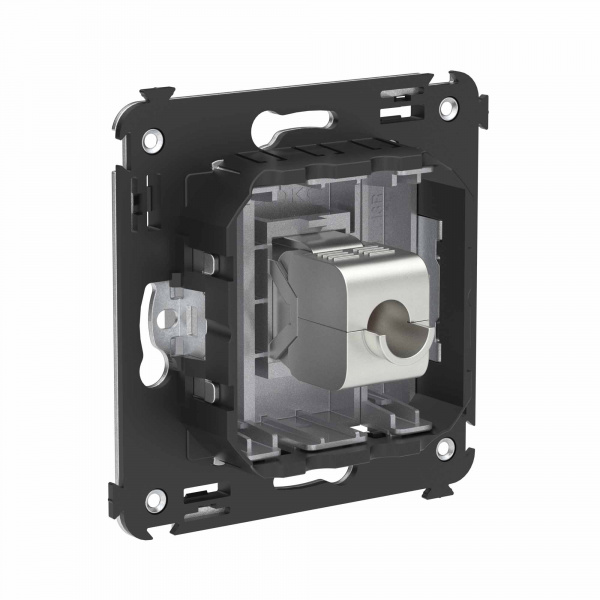 DKC Avanti Компьютерная розетка RJ-45 без шторки в стену, кат.6А одинарная экранированная, Закаленная сталь