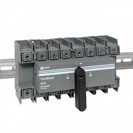 EKF Рубильник 63A 4P реверсивный c рукояткой для прямой установки TwinBlock