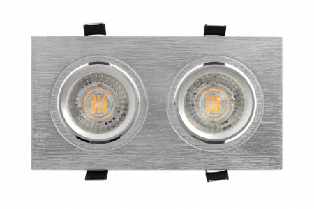 DK3022-CM Встраиваемый светильник, IP 20, 10 Вт, GU5.3, LED, серый, пластик