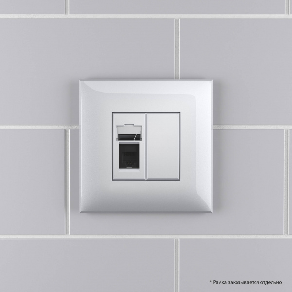 DKC Avanti Закаленная сталь телефонная розетка RJ-12 одинарная