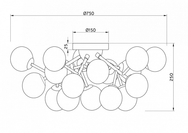 Потолочный светильник MOD545PL-20CH Maytoni Dallas