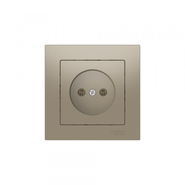 Systeme Electric AtlasDesign Шампань Розетка без заземления, 16А, в сборе, быстрозажим. клем.