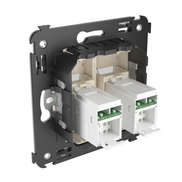 DKC Avanti Ванильная дымка Компьютерная розетка RJ-45 двойная  категория 5e