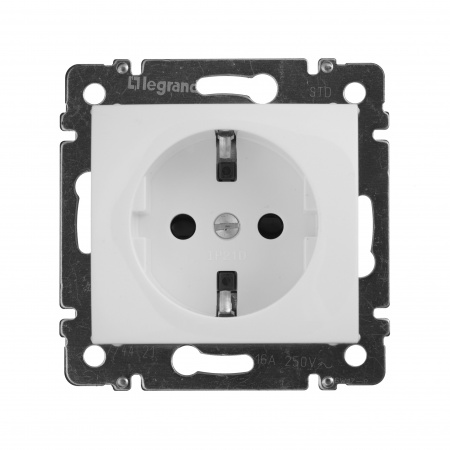 Legrand Valena Бел Розетка 1-ая с/з с защитными шторками