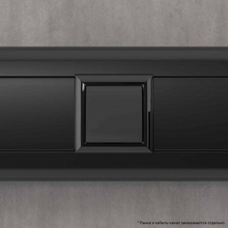 DKC Avanti Черный матовый Вывод кабеля 2 модуля