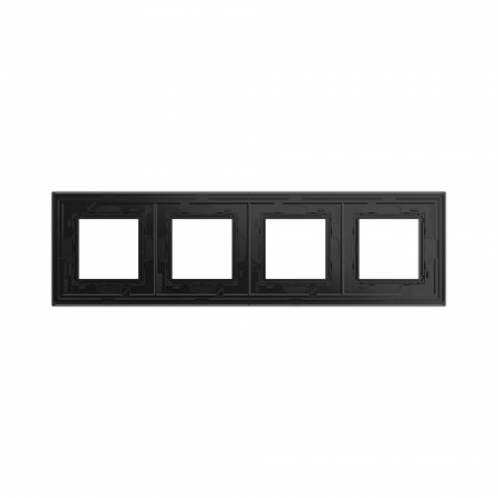 DKC Avanti Черный Стекло Рамка 8 модулей