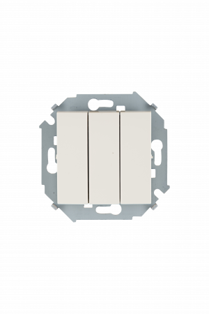 Simon 15 Бежевый Выключатель 3-клавишный, 10А, 250В, винт.зажим