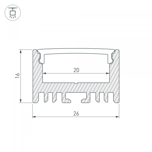 Профиль Arlight ARH-LINE-1726-2000 ANOD 018674