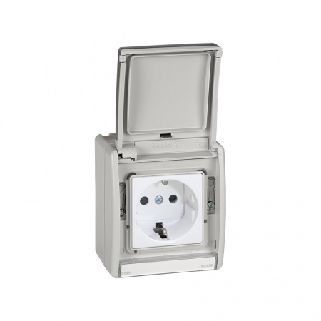 Simon 44 Aqua Серая Рамка 1-ая с крышкой