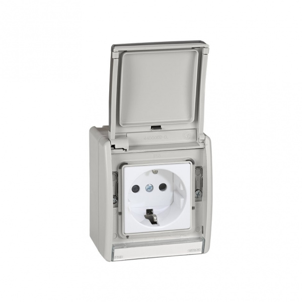 Simon 44 Aqua Серая Рамка 1-ая с крышкой