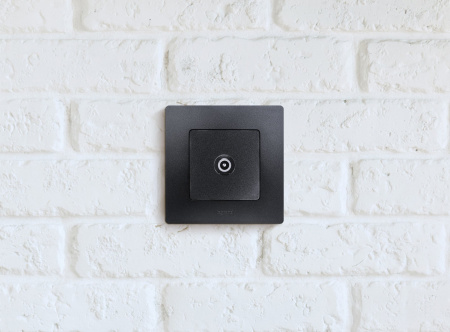 Legrand Etika Антрацит Розетка TV проходная, 15дБ