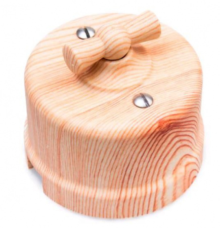 BIRONI Лизетта Пластик Карельская сосна Выключатель 2-кл