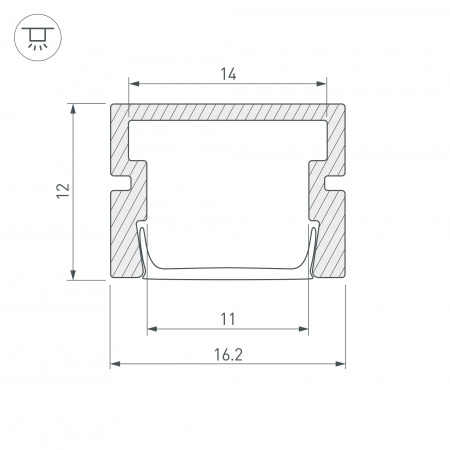 Профиль Arlight PDS-SM-3000 Anod 038815