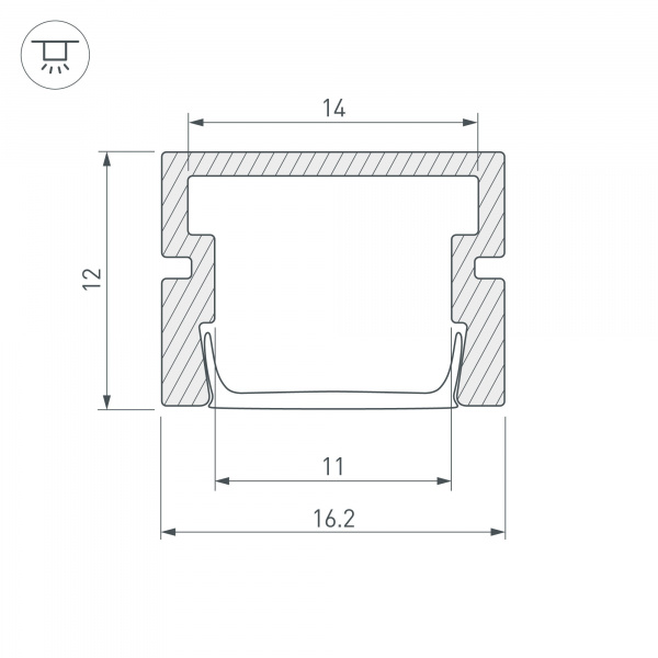 Профиль Arlight PDS-SM-2000 ANOD 028363