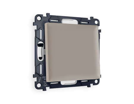 Комплект механизма 1-клавишного выключателя ALFA MA361010 Серо-бежевый матовый QUANT