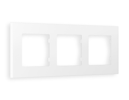 Рамка ALFA Qubi (Белый матовый) 3-ая AF250123