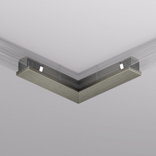 TR5723-DN Электрический коннектор для трека SHINE BASE 90° потолок-потолок, темный никель, алюминий