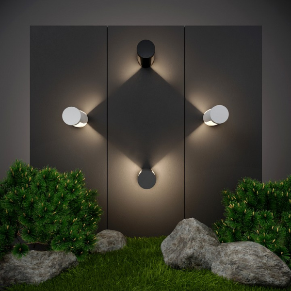 Уличный настенный светодиодный светильник Nimbus IP54 1540 TECHNO LED серый Elektrostandard Nimbus a053452