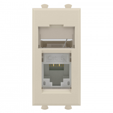 DKC Avanti Ванильная дымка Компьютерная розетка RJ-45  категория 6А 1 модуль