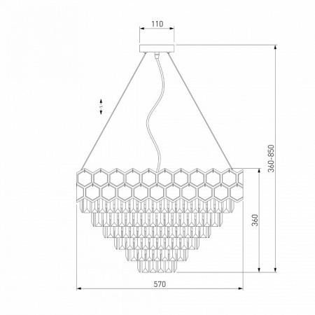 Умный подвесной светильник 10124/8 золото Eurosvet Ariana