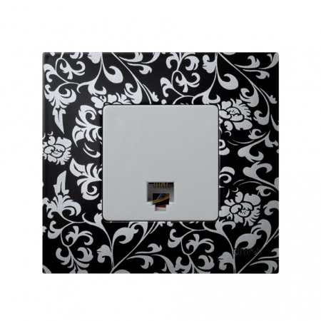 Simon 27 Мех Серая Розетка телефонная RJ-12, 6 конт