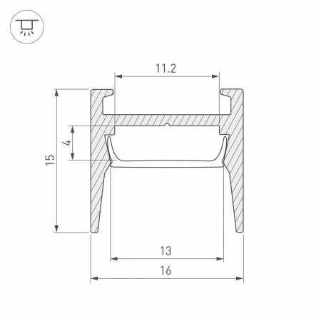 Профиль Arlight Mic-H-Comfy-2000 Anod Black 029847