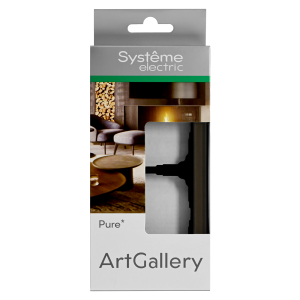 Systeme Electric ArtGallery Pure Органическое стекло Мокко Рамка 2-ая