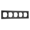 Рамка из металла на 5 постов AluMax черный алюминий W0053508