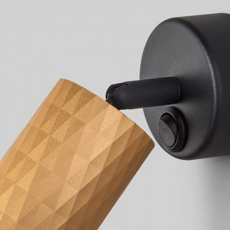 Настенный светильник с выключателем 20088/1 черный/золото Eurosvet Mizar