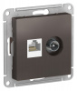 SE AtlasDesign Мокко Розетка двойная комп+ТВ, RJ45+TV, кат.5E, механизм