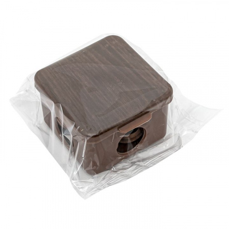 EKF PROxima Коробка распаячная КМР-030-036 пылевлагозащитная, 4 мембранных ввода (65х65х50) тёмное дерево