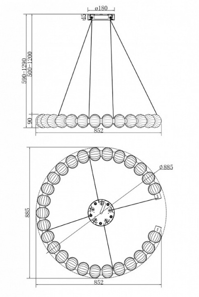 Подвесной светильник MOD555PL-L30CH4K Maytoni Amulet Подвесной светильник MOD555PL-L30CH4K Maytoni Amulet