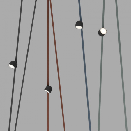 DK5542-BK Поворотный светильник для трека-ремня Belty, серия Spot, со светодиодом, D100*H107мм, 48V DC, 12W, RA90, 120°, 4000K, IP20, черный, алюминий