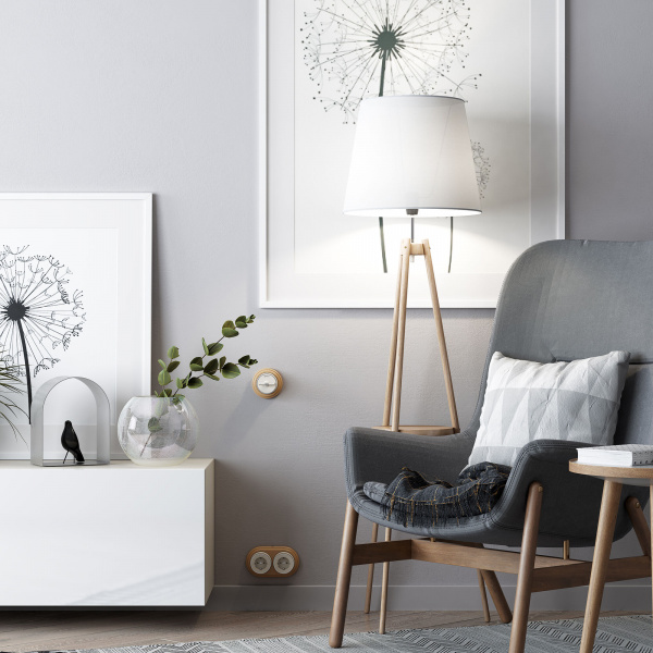 Рамка на 1 пост светлый бук W0015224