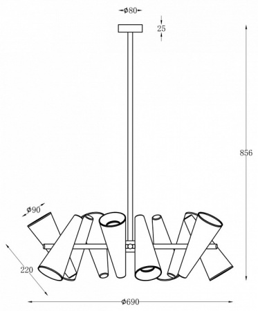Подвесной светильник MOD095PL-10W Maytoni Giro