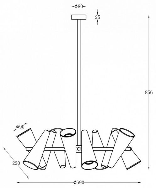 Подвесной светильник MOD095PL-10W Maytoni Giro