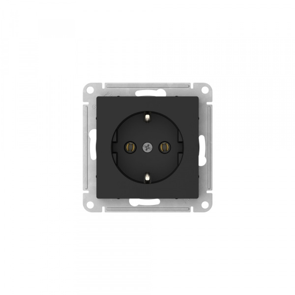 Systeme Electric AtlasDesign Карбон Розетка с заземлением, 16А, мех., быстрозажим. клем.
