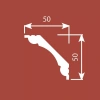 Карниз KX001, 50х50, 2000мм, Экополимер/17