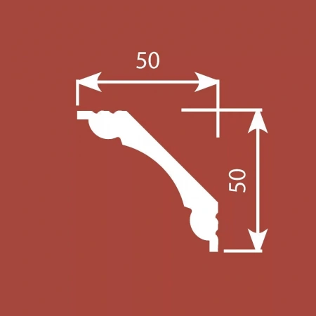 Карниз KX001, 50х50, 2000мм, Экополимер/17