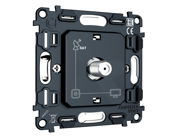 Механизм TV розетки SAT 5-2400MHz 3.5dB QUANT VM215