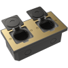 Donel Лючок Surface 4 мод. (2 мод. 45х45 мм.), золото, IP44, DFB22MRG