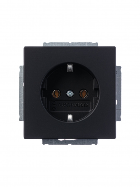 ABB BJE Solo/Future Черный бархат Розетка с/з