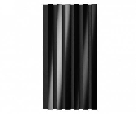 Комплект акуст.панелей, черный войлок, 600х300х19мм, рейки ЭКОПОЛИМЕР, черное зеркало/2шт