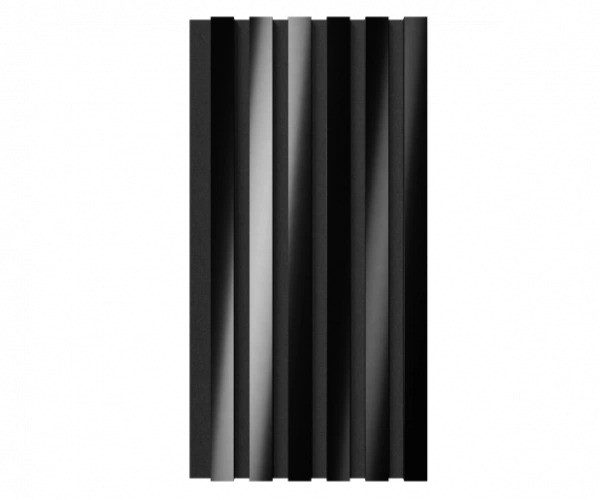 Комплект акуст.панелей, черный войлок, 600х300х19мм, рейки ЭКОПОЛИМЕР, черное зеркало/2шт