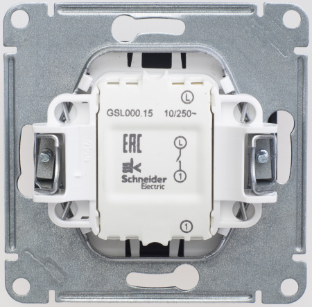 SE Glossa Шоколад Кнопка нажимная сх.1, 10AX