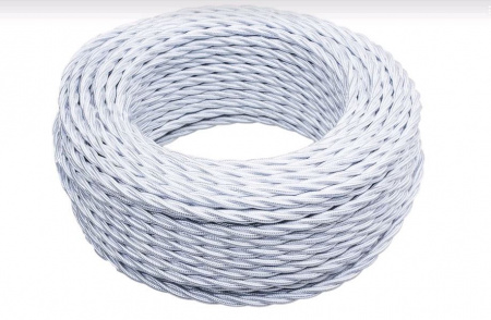 BIRONI Белый глянец Витой провод 3*0,75 10м