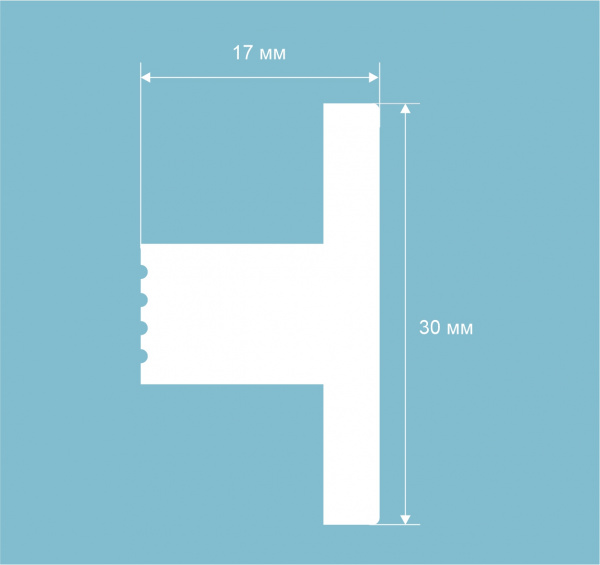 Молдинг финишный MF004, 30х17, 2800мм, Экополимер/50
