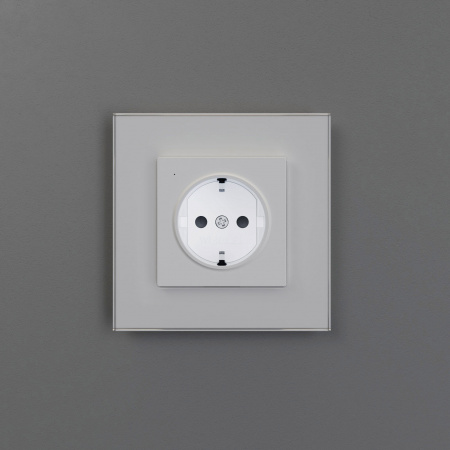 Розетка с подсветкой W (белый матовый) W1171461