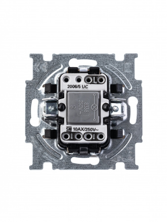 ABB BJB Basic 55 Бел Выключатель 2-клавишный с подсветкой