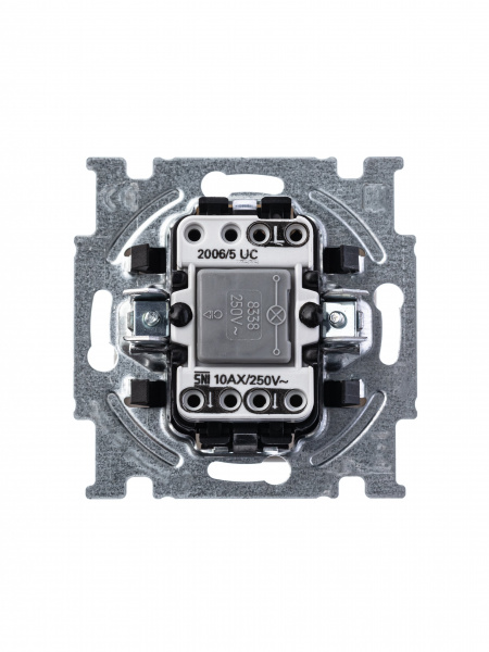 ABB BJB Basic 55 Бел Выключатель 2-клавишный с подсветкой